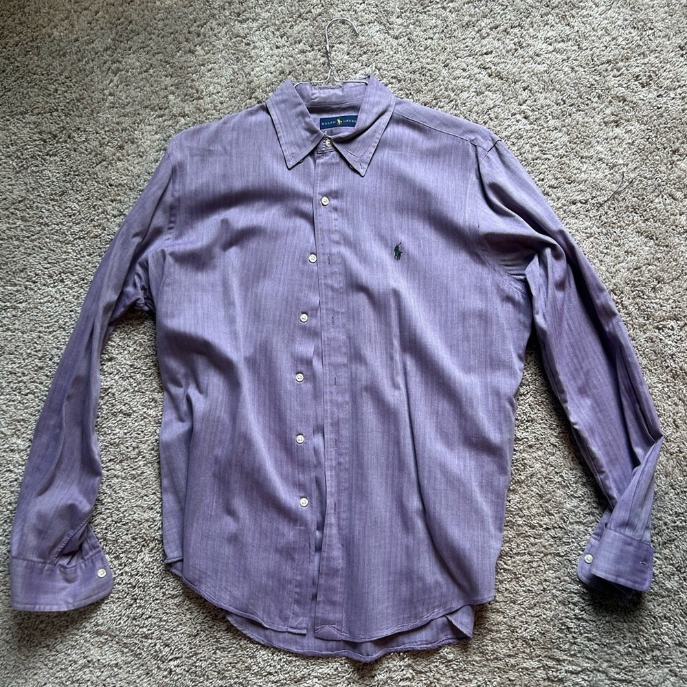 Polo by Ralph Lauren Purple Button Down Shirt Size Large
